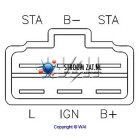 Spanningsregelaar Gelijkrichter Kubota 12v 