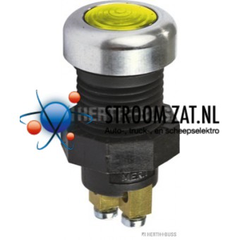 Controle lamp oranje met Aluminium ring