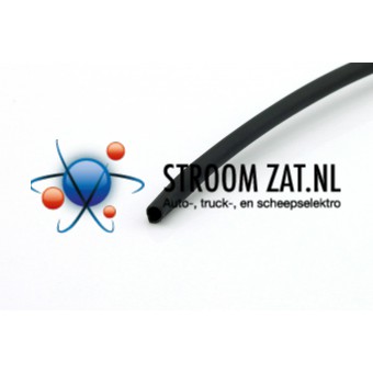 Krimpkous Zwart 2.4 - 1.2mm per 10 centimeter