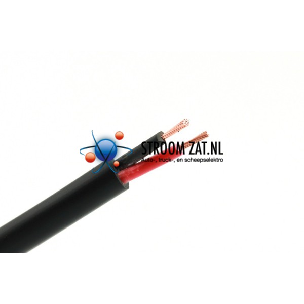 Nieuwsgierigheid Luxe semester Kabel 2x 0.65mm² rond rood/zwart