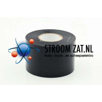 Tape PVC isolatie met lijmlaag 50mm x 25m zwart