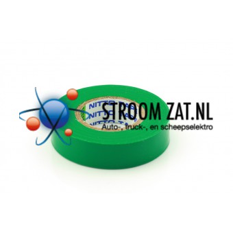 Tape PVC isolatie met lijmlaag 15mm x 10m groen á 10 stuks