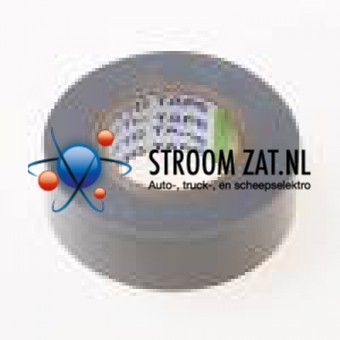 Tape PVC isolatie met lijmlaag 15mm x 10m grijs á 10 stuks