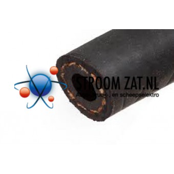 Brandstofleiding rubber 5,0/11,0/zwart per meter