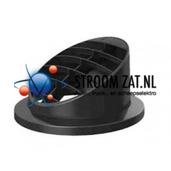 Uitstroomrooster hoog 30º voor slangadapter 50/60 Zwart
