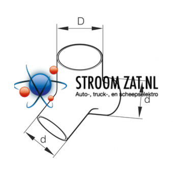 Y verdeelstuk 90/60/60 mm ( alleen bij 2-kanaals systeem )